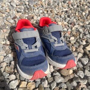 Saucony Kids' Navy and Red Athletic Sneakers